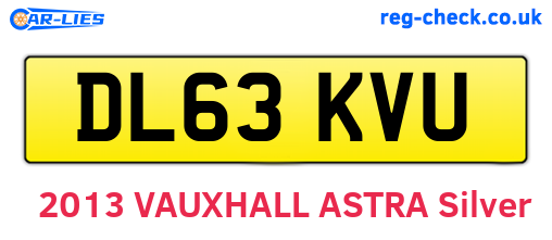 DL63KVU are the vehicle registration plates.