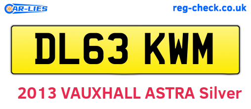DL63KWM are the vehicle registration plates.