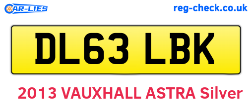 DL63LBK are the vehicle registration plates.