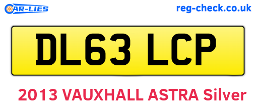 DL63LCP are the vehicle registration plates.