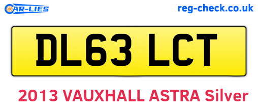 DL63LCT are the vehicle registration plates.