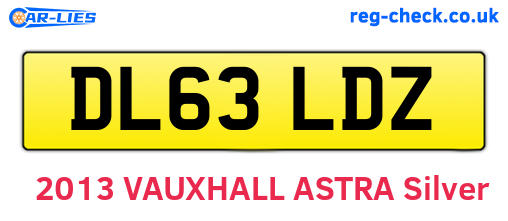 DL63LDZ are the vehicle registration plates.