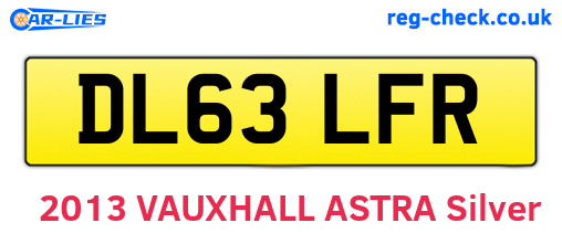 DL63LFR are the vehicle registration plates.