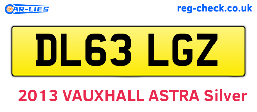 DL63LGZ are the vehicle registration plates.