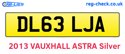 DL63LJA are the vehicle registration plates.