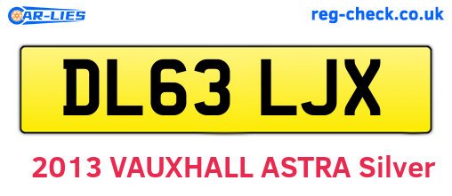 DL63LJX are the vehicle registration plates.