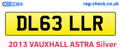 DL63LLR are the vehicle registration plates.