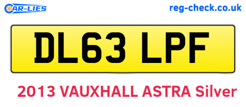 DL63LPF are the vehicle registration plates.