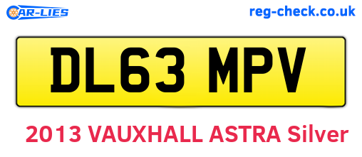 DL63MPV are the vehicle registration plates.