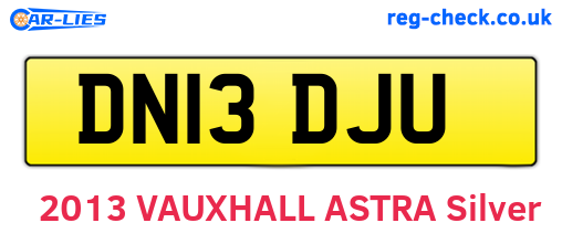 DN13DJU are the vehicle registration plates.
