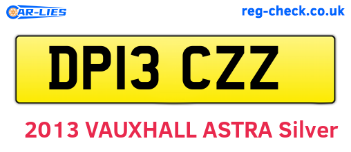 DP13CZZ are the vehicle registration plates.