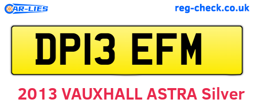 DP13EFM are the vehicle registration plates.