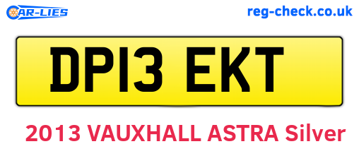 DP13EKT are the vehicle registration plates.