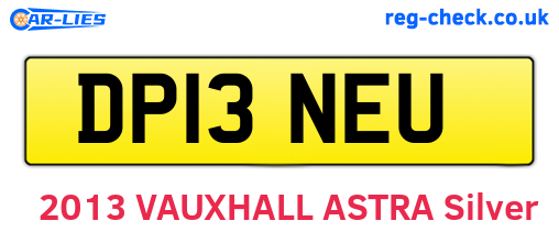 DP13NEU are the vehicle registration plates.