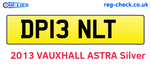 DP13NLT are the vehicle registration plates.