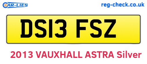 DS13FSZ are the vehicle registration plates.