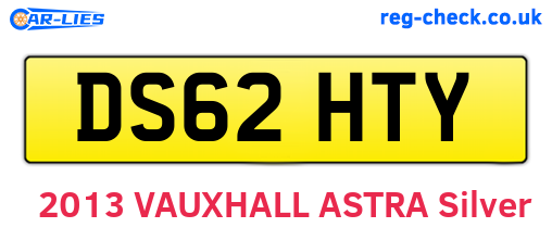 DS62HTY are the vehicle registration plates.