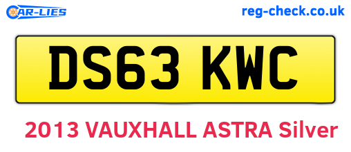 DS63KWC are the vehicle registration plates.