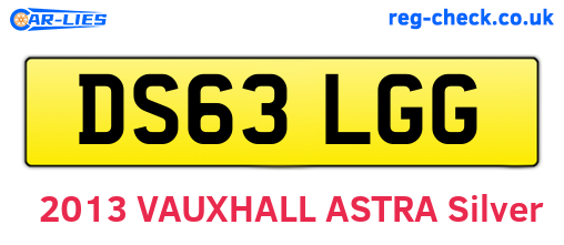 DS63LGG are the vehicle registration plates.