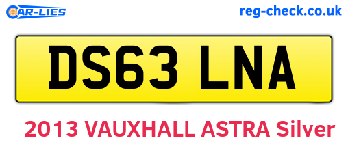DS63LNA are the vehicle registration plates.