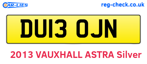 DU13OJN are the vehicle registration plates.