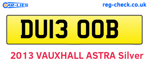 DU13OOB are the vehicle registration plates.
