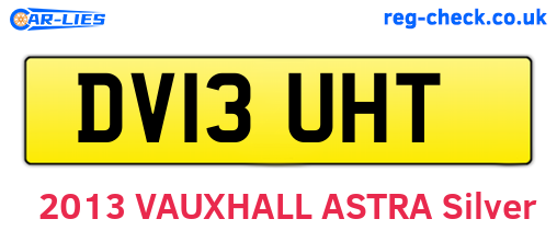 DV13UHT are the vehicle registration plates.