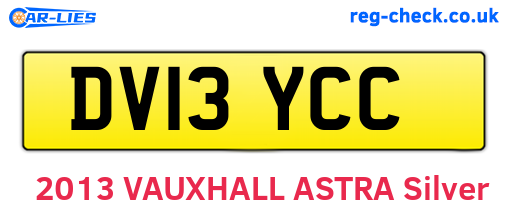 DV13YCC are the vehicle registration plates.
