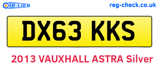 DX63KKS are the vehicle registration plates.