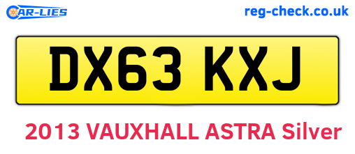 DX63KXJ are the vehicle registration plates.