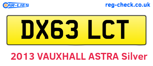 DX63LCT are the vehicle registration plates.