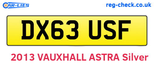 DX63USF are the vehicle registration plates.