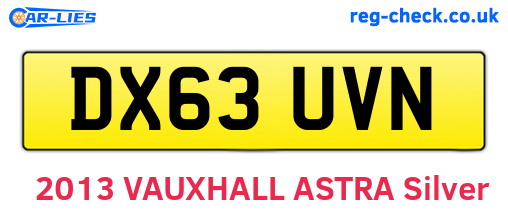 DX63UVN are the vehicle registration plates.