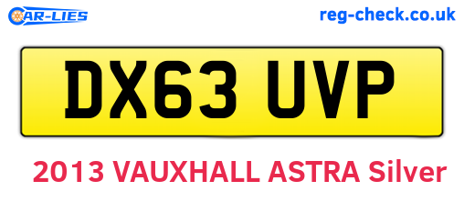 DX63UVP are the vehicle registration plates.