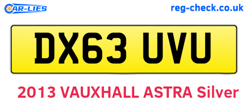 DX63UVU are the vehicle registration plates.