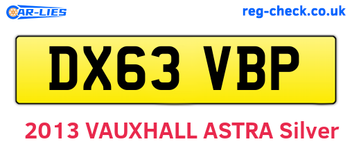 DX63VBP are the vehicle registration plates.