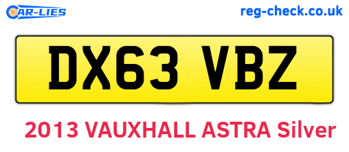 DX63VBZ are the vehicle registration plates.