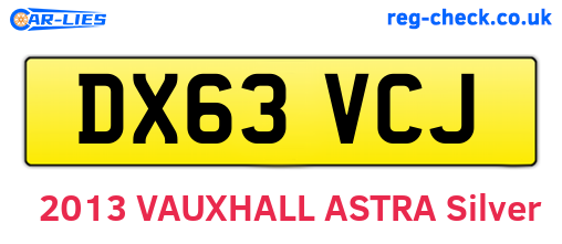 DX63VCJ are the vehicle registration plates.