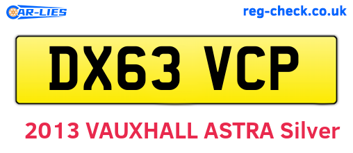DX63VCP are the vehicle registration plates.