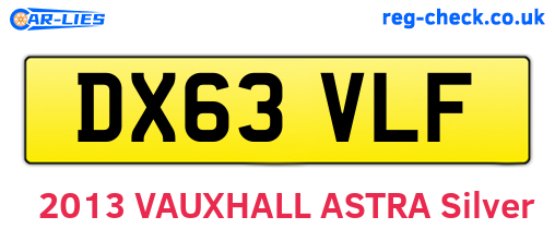 DX63VLF are the vehicle registration plates.