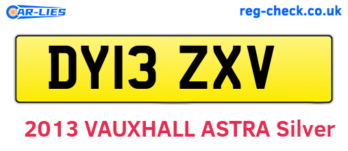 DY13ZXV are the vehicle registration plates.
