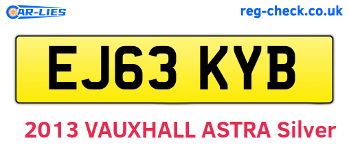 EJ63KYB are the vehicle registration plates.