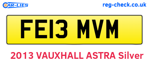 FE13MVM are the vehicle registration plates.