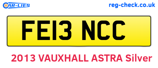 FE13NCC are the vehicle registration plates.