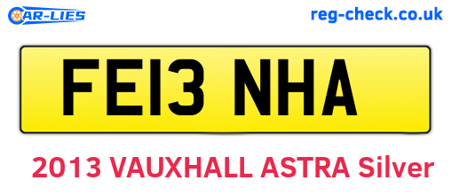 FE13NHA are the vehicle registration plates.
