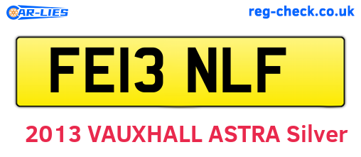 FE13NLF are the vehicle registration plates.