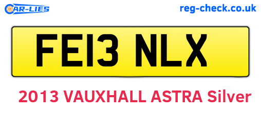 FE13NLX are the vehicle registration plates.
