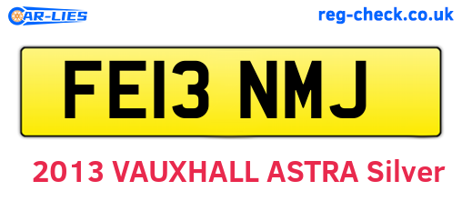 FE13NMJ are the vehicle registration plates.