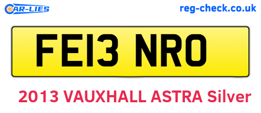 FE13NRO are the vehicle registration plates.