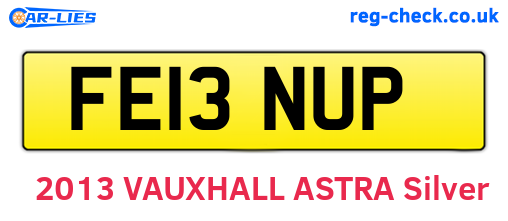 FE13NUP are the vehicle registration plates.